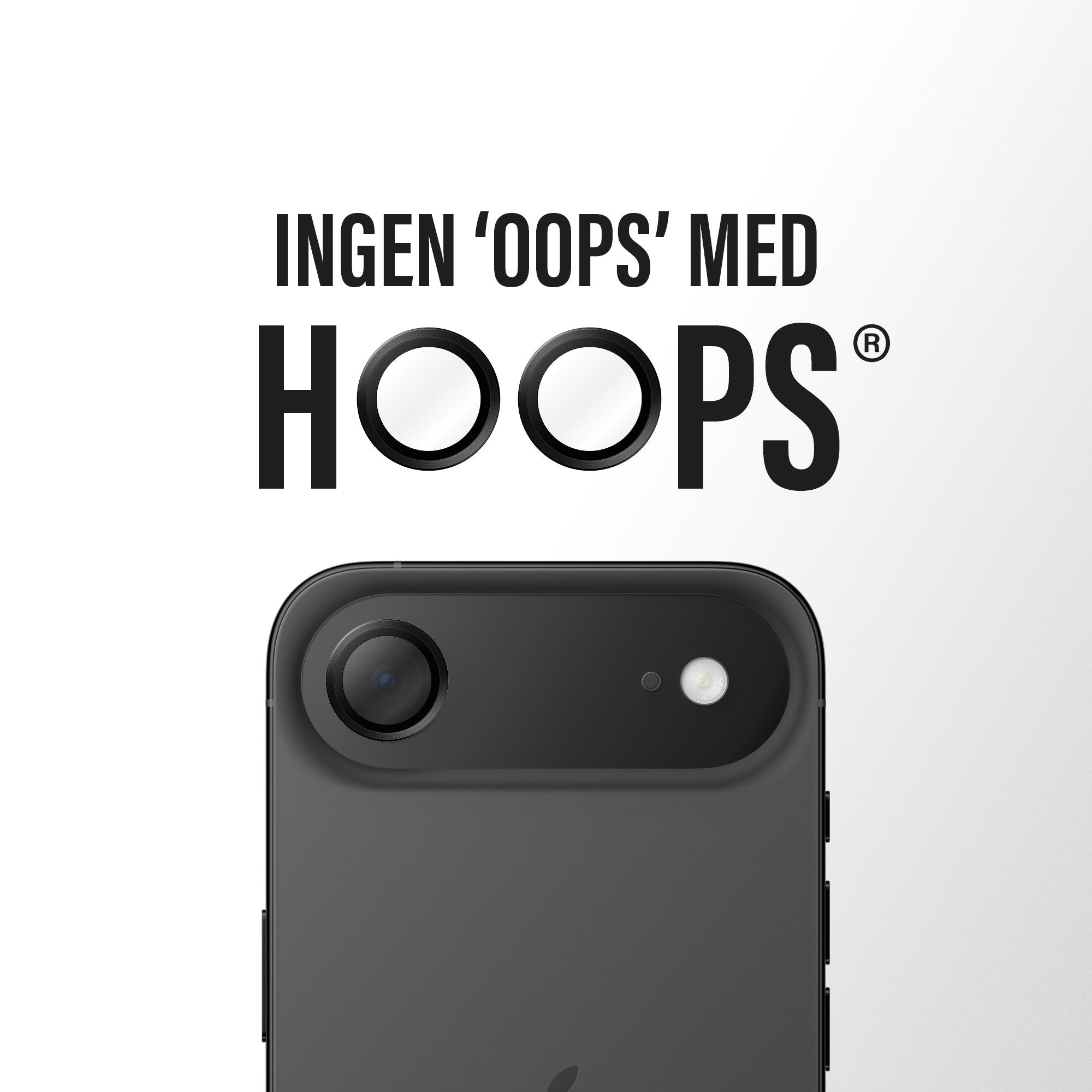 PanzerGlass® Hoops® Kameralinsebeskytter Sort iPhone Air